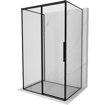 Mexen Rox-3S душ кабина 3-стенна плъзгаща се лява 160 x 110 см, черна рамка, черна - 8C2-160-110-70-70-3S-L (8C2-160-110-70-70-3S-L)