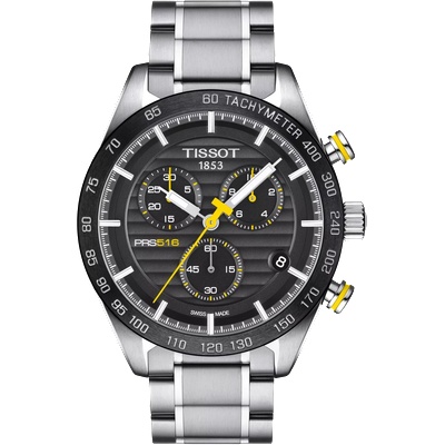 Tissot Мъжки часовник Tissot PRS 516 Chronograph 100.417. 11.051. 00, Сребрист / Жълт (TIS100.417.11.051.00)