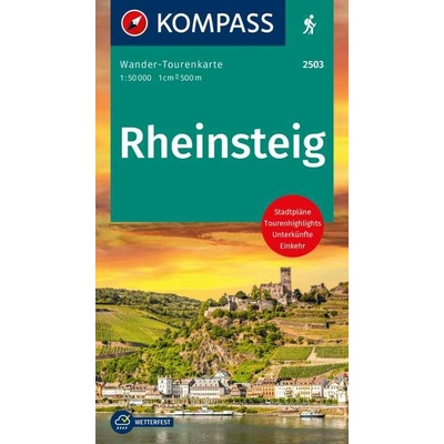 Kompass Rheinsteig (Bonn-Koblenz-Wiesbaden) 1:50 t. laminovaná