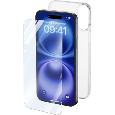 Cellularline Комплект Cellularline - Protection Kit, iPhone 16 Plus, прозрачен (PROTKITIPH16MAXT)