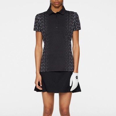 J.Lindeberg Dámska polokošeľa Karrie Polo Bias Bridge Black