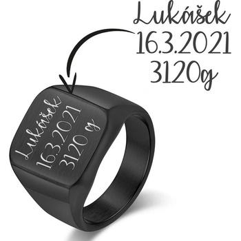 Šperky4U Personalizovaný ocelový prsten OPR305K