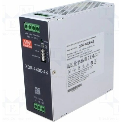 MEAN WELL XDR-480E-48 Napájecí zdroj: spínaný; na lištu DIN; 480W; 48VDC; 0÷10A; OUT: 1