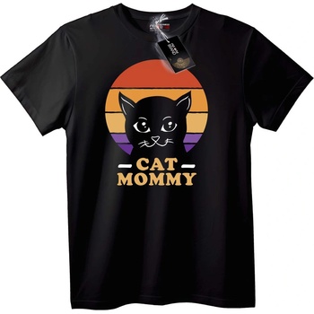 NOONEBRAND Тениска Мама Котка - S, Black