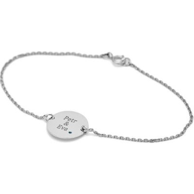 Eppi zlatý s modrým diamantem a gravírem dle vaší volby Michela BR37101