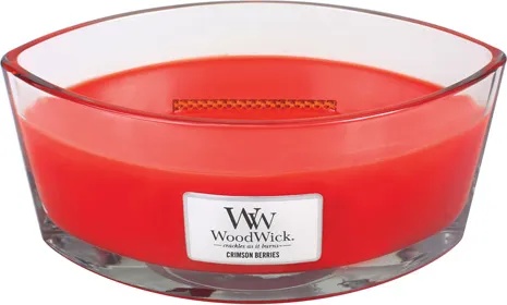 WoodWick Crimson Berries ароматна свещ с дървен фитил 453, 6 гр