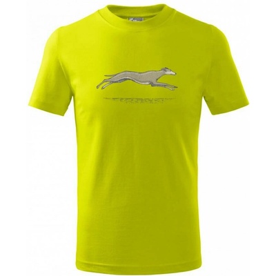 Vintage Greyhound tričko dětské bavlněné Limetková