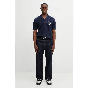 Drôle de Monsieur Памучна тениска с яка Polo Maille Monogramme (J.PO171.CO207.NY)