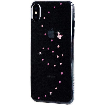 Bling My Thing Papillon Rose Sparkles Swarovski - поликарбонатов кейс с кристали Сваровски за iPhone XS Max (прозрачен)