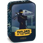 Ars Una Ученически несесер с един цип на две нива Ars Una Ninjas in the Dark (5457)