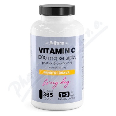 MedPharma Vitamin C 1000 mg se šípky 365 tablet