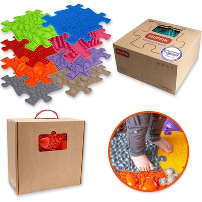 WOOPIE senzorická ortopedická podložka puzzle 7 dílků + 4 malé