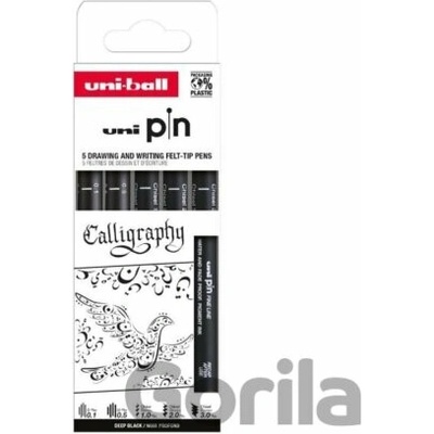 UNI PIN Creative writing - sada linerů Calligraphy (5 ks) - OFFICE LINE