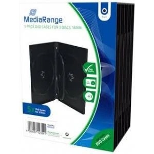 MediaRange DVD кутия за 3 диска, черна