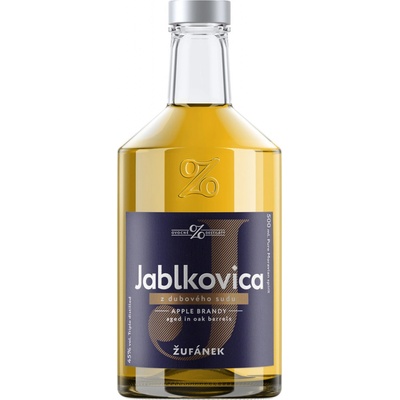 Žufánek Jablkovica z dubového sudu 45% 0,5 l (čistá fľaša)