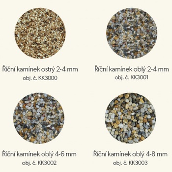 Den Braven Říční kamínky oblé 4 mm - 8 mm pro kamenný koberec 25 kg