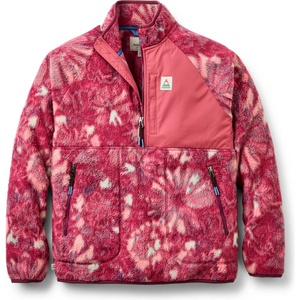 Passenger Дамски поларен пуловер Passenger Women's Home 1/4 Zip Recycled Sherpa Fleece Fleece jumper - Frost Fig (105-7257-0112)