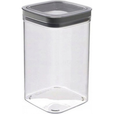 Curver DRY CUBE 2,3L dóza 11,8x11,8x24,5cm transparent/sivá 03512-840