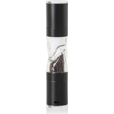AdHoc dvojitý mlýnek pure nerezová ocel černá 22 cm
