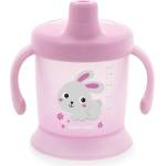 Canpol babies Неразливаща се чаша с твърд накрайник и капаче Canpol - Bunny and Company, 200 ml, Розова (31/300_pin)