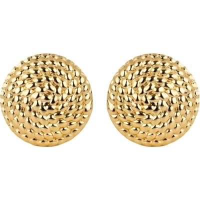 Marc Malone Výrazné pozlátené náušnice Camellia Gold Earrings MCE250210G
