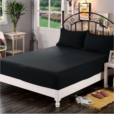 Pragati Fashion Froté prostěradlo černé 90x200