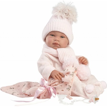 Llorens 84338 NEW BORN DIEVČATKO- realistická bábätko s celovinylovým telom 43 cm