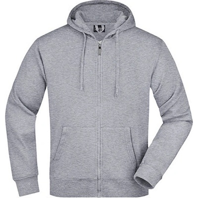 James & Nicholson s kapucí JN042 grey Heather