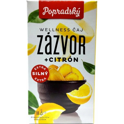 Baliarne obchodu Poprad Bylinné čaje Wellness čaj Zázvor citron 18 x 2 g