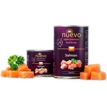 nuevo Cat Adult Salmon - консерва за котки с вкусна, прясна сьомга, БЕЗ ЗЪРНО, 400 гр Германия
