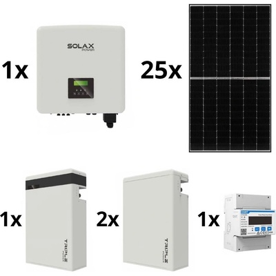 SolaX Power sestava 25 x Jinko 10kWp a měnič 10kW Solax 3f a 17,4 kWh baterie SM9998 – Zboží Dáma