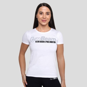 GymBeam Дамска тениска Pure Ambition White XS