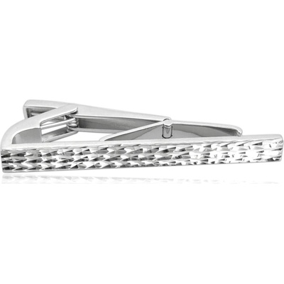 MINET Pánská broušená stříbrná spona na kravatu JMAN0375ST00 – Zboží Dáma