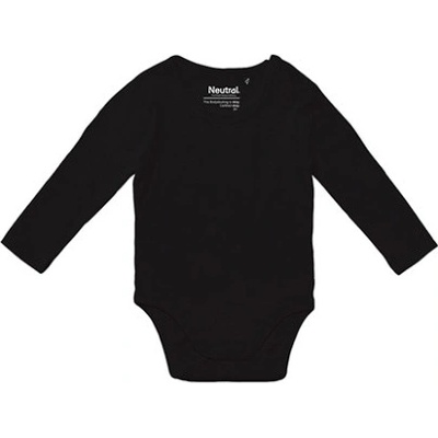 Neutral Dojčenské body s dlhým rukávom NE Black