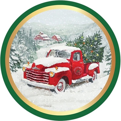 Excellent Houseware Máslové sušenky v kovové dóze s Vánočním motivem auta KO-ABM800800auto – Zboží Dáma