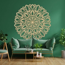 Dřevěná nástěnná mandala tančící květina - ORPEROF 3852 PR0246
