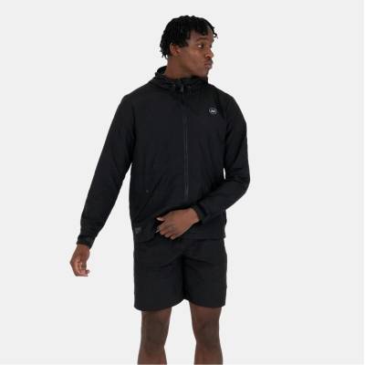 Peaceful Hooligan Men's Cannon Water Resistant Full Zip Rain Anorak - Black