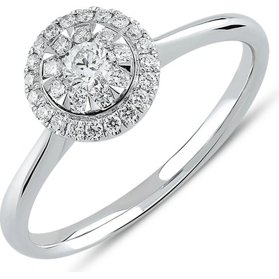 Lillian Vassago Zásnubní diamantový prsten z bílého zlata LLV59 DR024W