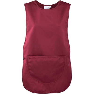 Premier Tabard zástěra s kapsou a zapínáním Clean burgundská fialová