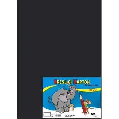 Stepa Karton kreslící A2/10 ks ČERNÝ 180g 2118