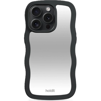 Holdit Калъф Holdit - Wavy, iPhone 15 Pro, Black/Mirror (7330985163180)