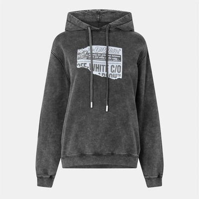 OFF WHITE Суичър OFF WHITE Women's News Pull Over Oversized Hoodie - Black