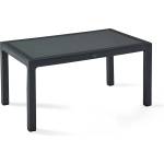 Novussi Градинска маса със стъклен плот Novussi Wood, 90x150 см, антрацит (NVS-033-01/01S)