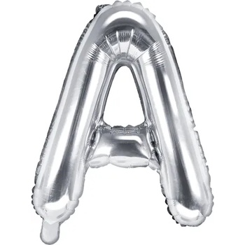 PartyDeco Балон от фолио Mini - Буква А 35см сребърен