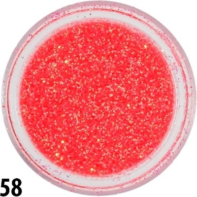Glitrový prach na nechty oranžový 58