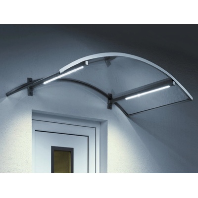 Gutta Guttavordach LED technik O - 150 x 90 x 25 cm stříbrná vzhled nerez