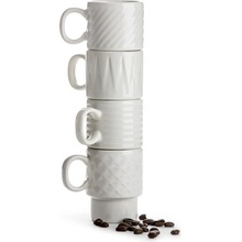 Espresso šálky SAGAFORM Coffee&More biele 5017880 4 x 100 ml