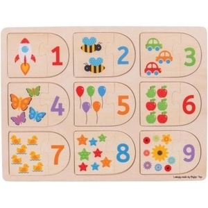 Bigjigs Toys - Пъзел Съответствие Matching Animals (BJ535)