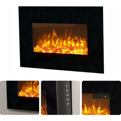Sureflame Nástěnný krb 1800 W černý