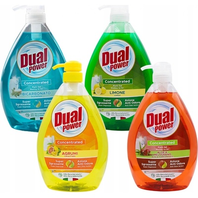 Dual Power prostriedok na umývanie riadu mix 4 x 1 l